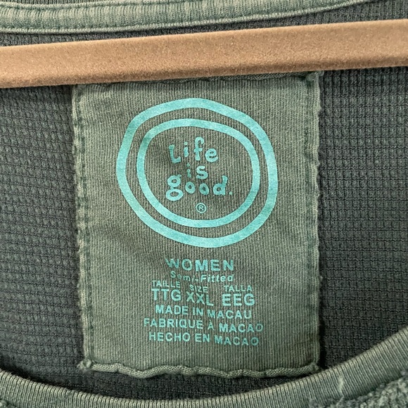 Women's Teal Long Sleeve Top - Picture 2 of 4